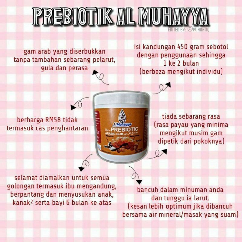 Prebiotic Al Muhayya Al Manna Arabic Gum Shopee Singapore