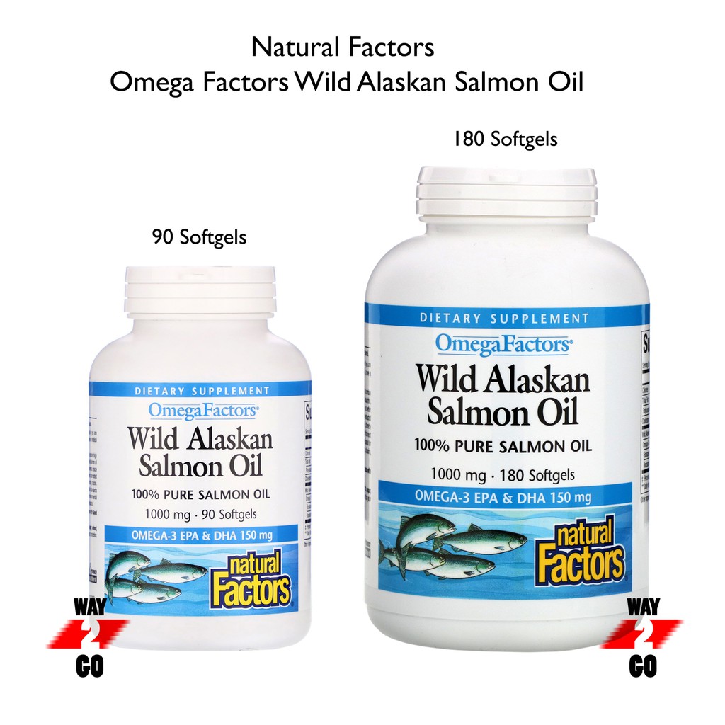 Shop Malaysia Ready Stock Natural Factors Omega Factors Wild Alaskan Salmon Oil 1 000 Mg 90 180 Softgels Shopee Singapore