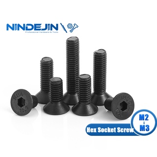 NINDEJIN 40-100pcs M2 2.5 M3 M4 Carbon Steel Cross Phillips Pan Round Truss 