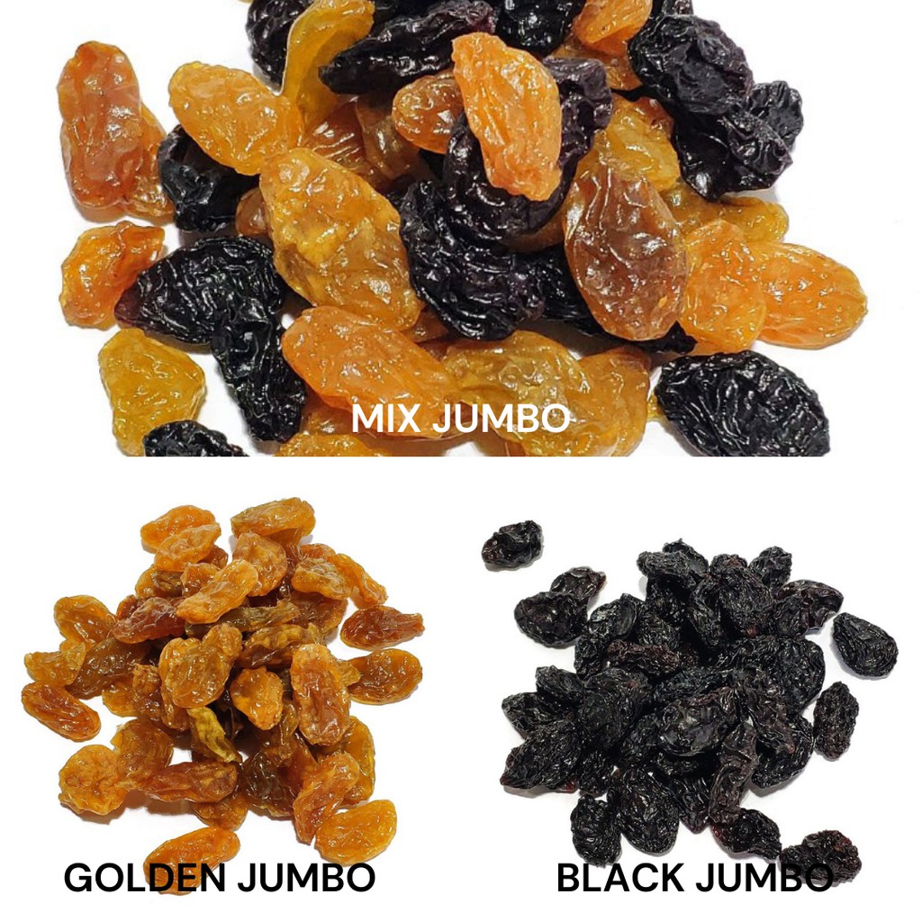 Raisin Golden Jumbo / Black Jumbo / Mix Jumbo (500g | 1kg | 2kg ...