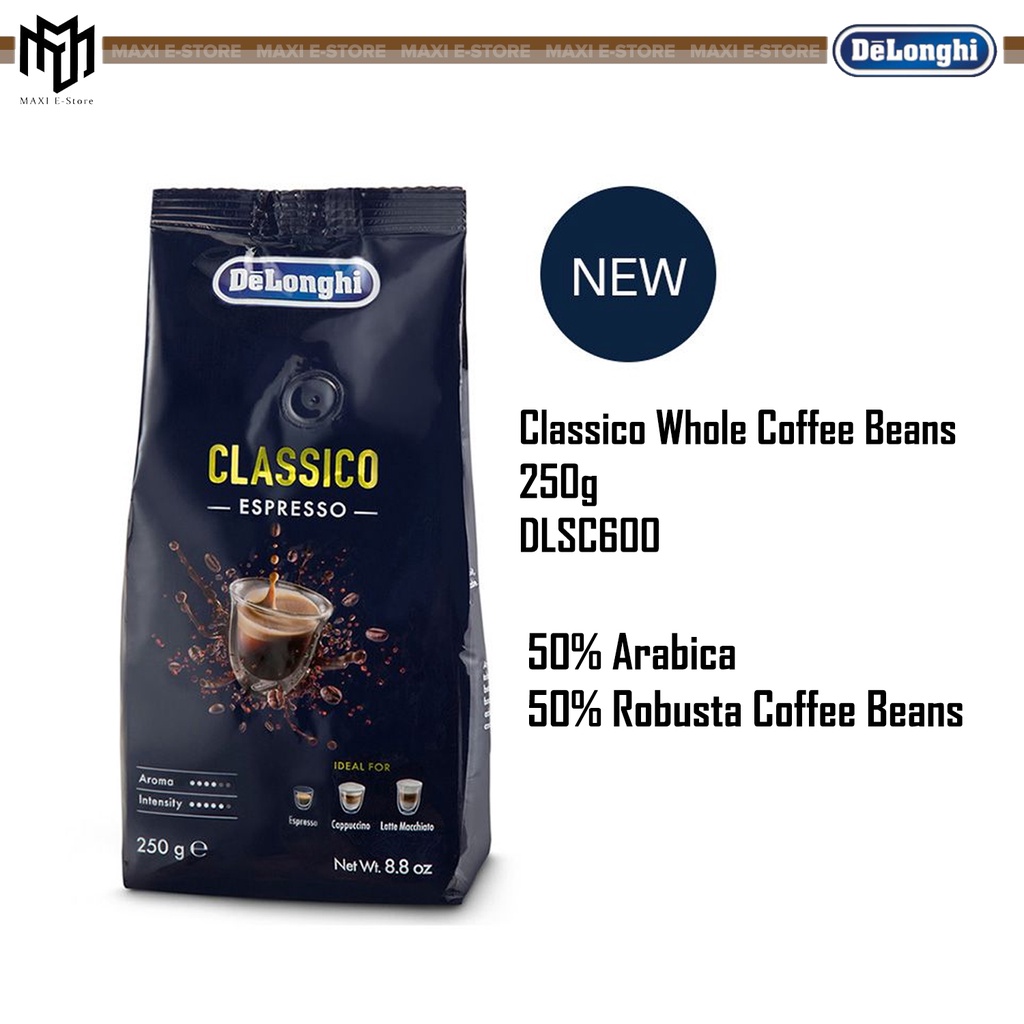 Delonghi DLSC600 Classico Whole Coffee Beans 50 Arabica and 50