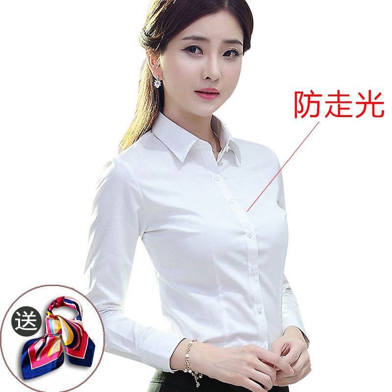  Pelepasan Baju putih wanita  Korea versi kemeja  labuh  