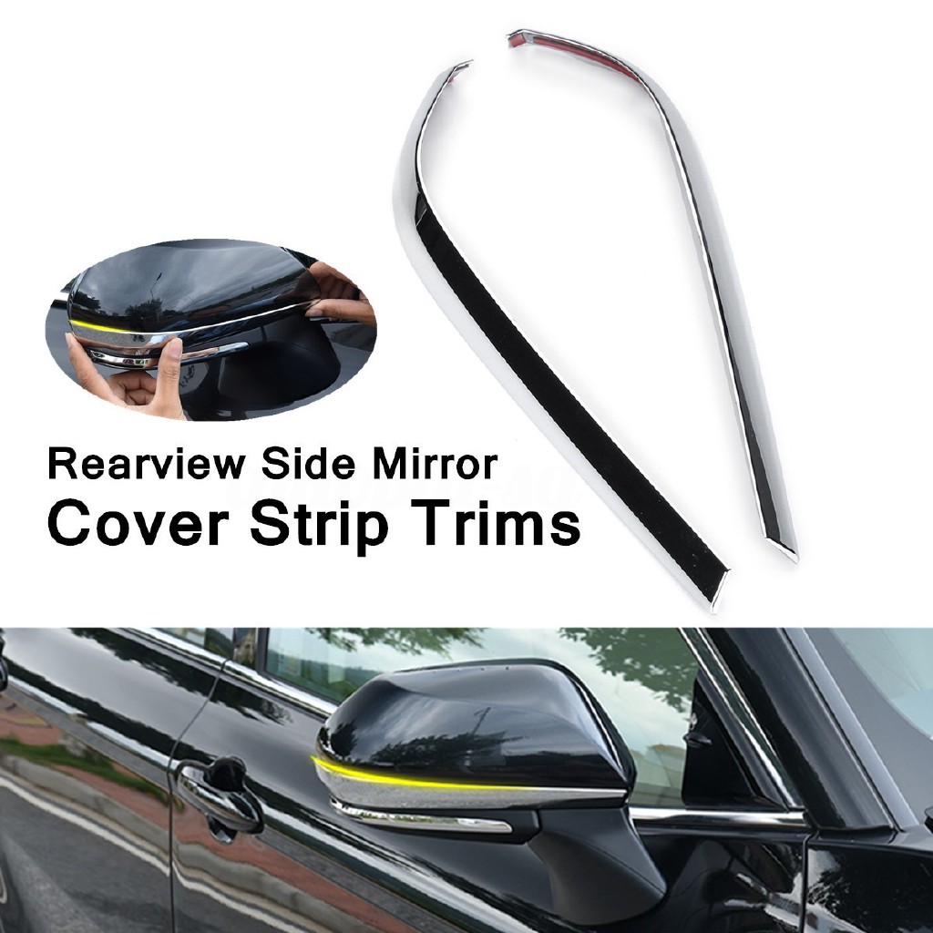2Pcs Chrome Rearview Side Mirror Cover Trim For Toyota Camry 2018