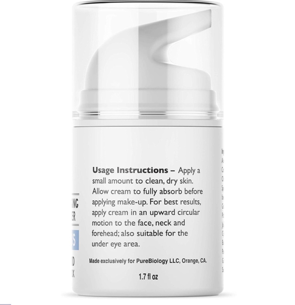 pure biology retinol plus moisturizer
