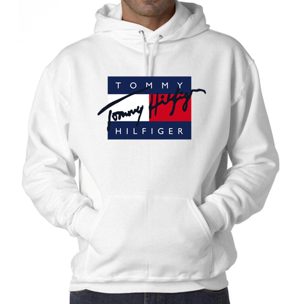 tommy hilfiger hoodie red white blue