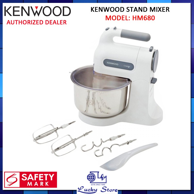 KENWOOD HM680 HAND AND STAND MIXER, 350W, WITH STAINLESS STEEL BOWL, 1 YEAR WARRANTY Shopee
