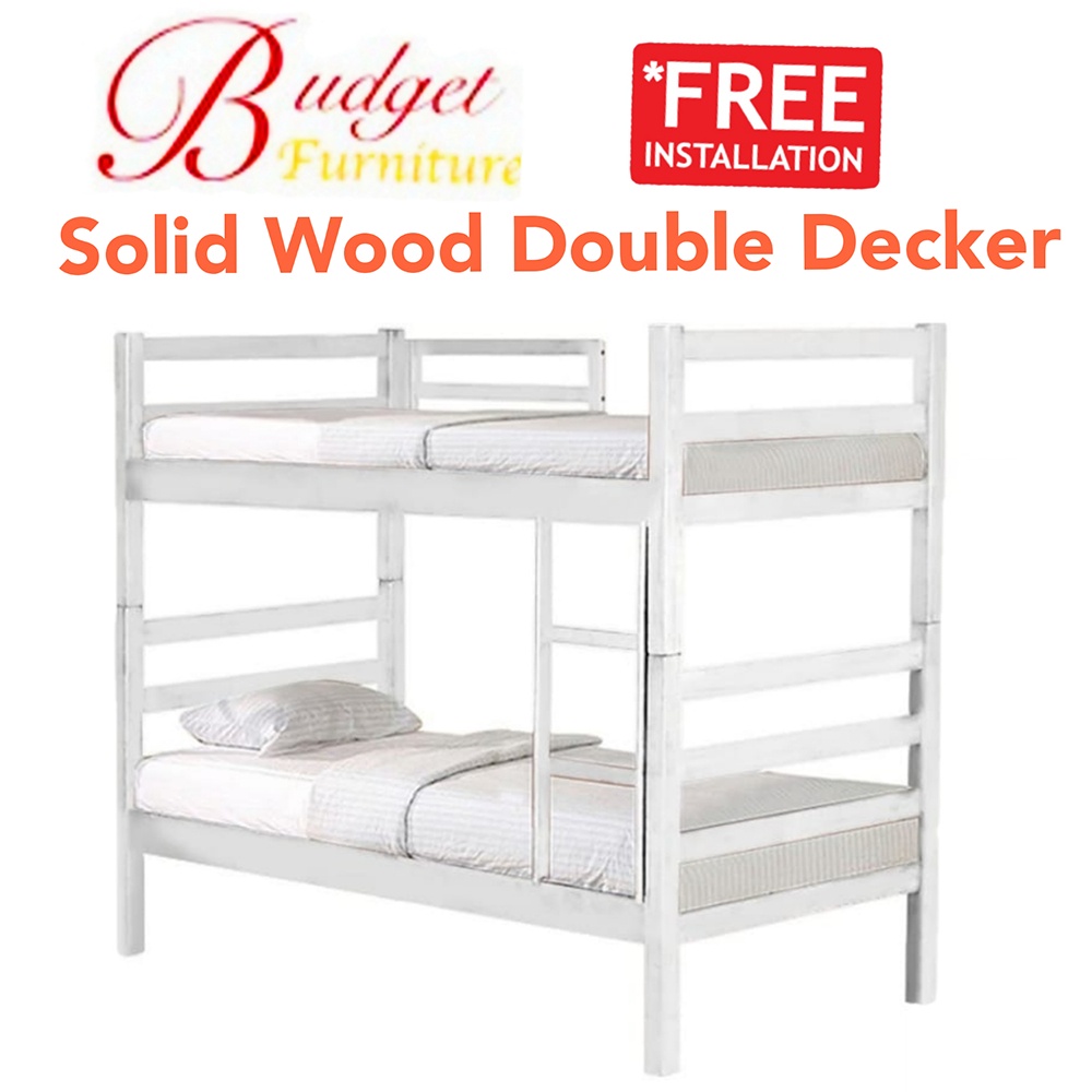 Solid Wood Double Decker Bed In 3, Argos Home Heavy Duty Bunk Bed Frame Grey