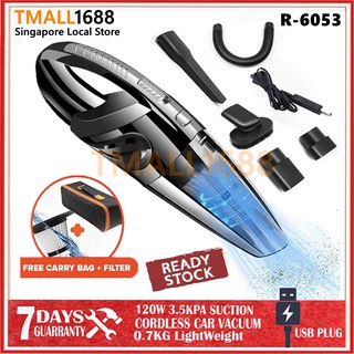 [✅SG Ready Stock] Rechargeable Wireless Cordless Vacuum Cleaner Car Household Vacumn Cleaner