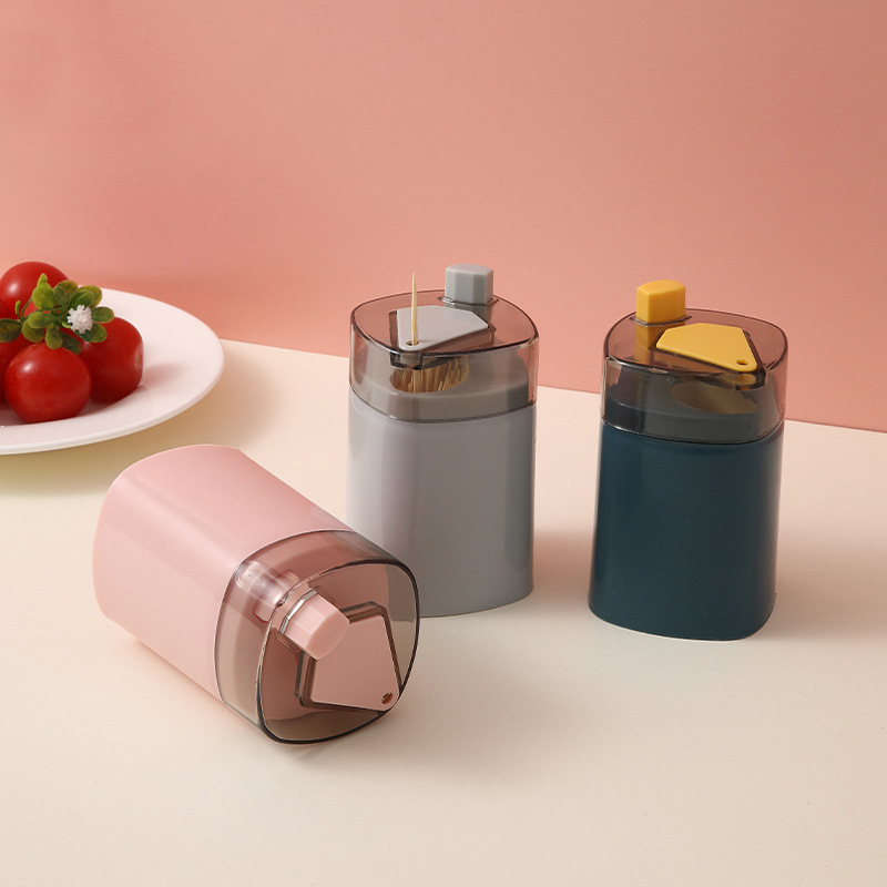 New Automatic Popup Toothpick Box Holder Portable Toothpick Dispenser