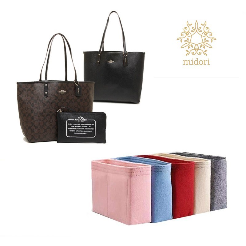Bag Organiser Insert For Coach Tote Reversible Tote City Tote Town Tote And More Shopee Singapore