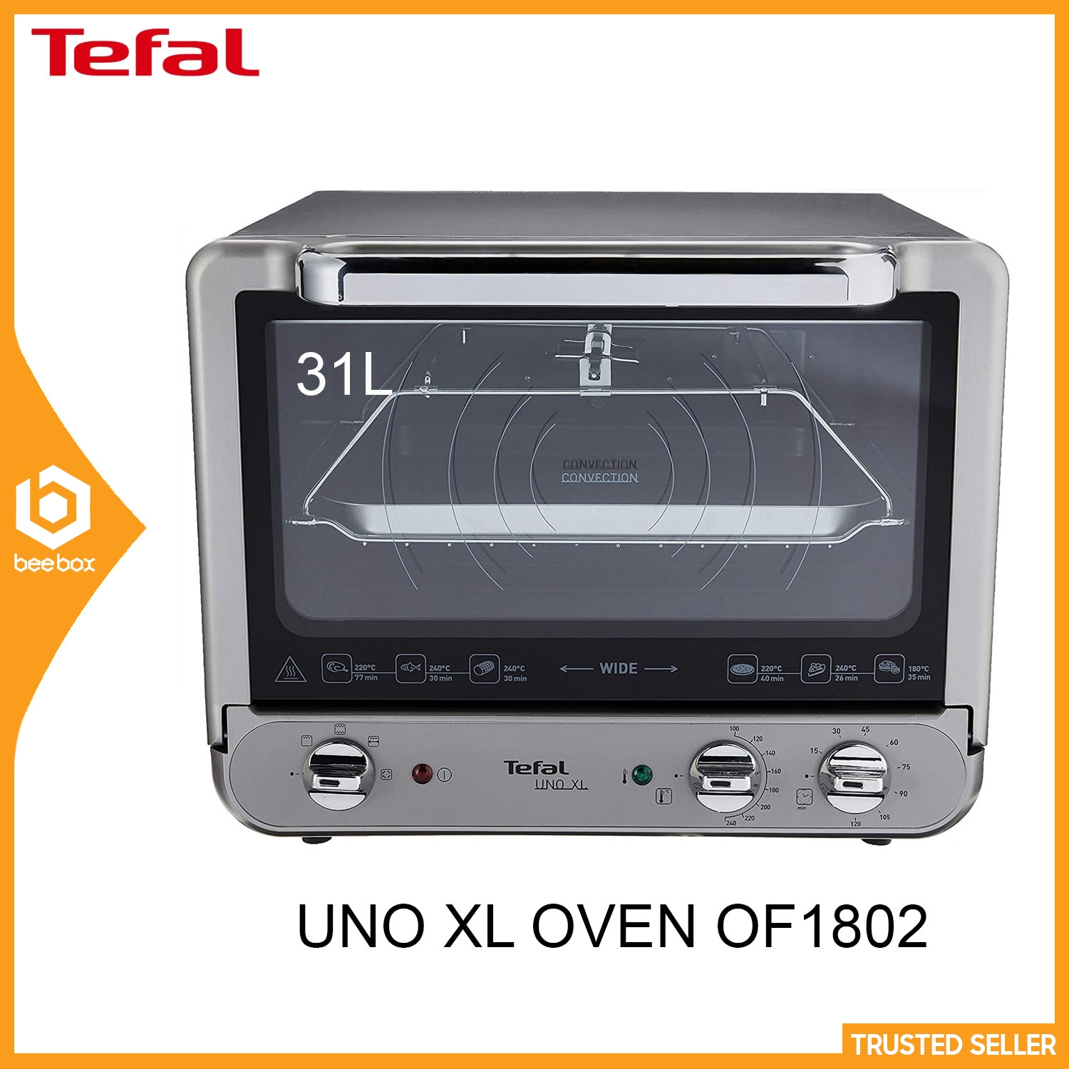 Tefal UNO XL Electric Oven with Grill (30L/2200W) OF1802 | Shopee Singapore