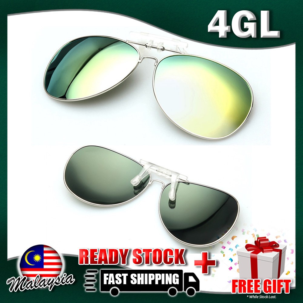 Shop Malaysia 4gl Cs01 Clip On Polarized Sunglasses Men Sunglasses For Women Sunglasses Women Sun Glasses Uv400 Cermin Mata Hitam Shopee Singapore