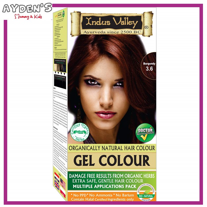 INDUS VALLEY Organic Gel Hair Color (Halal hair dye hair colour) Pewarna  Rambut | Shopee Singapore