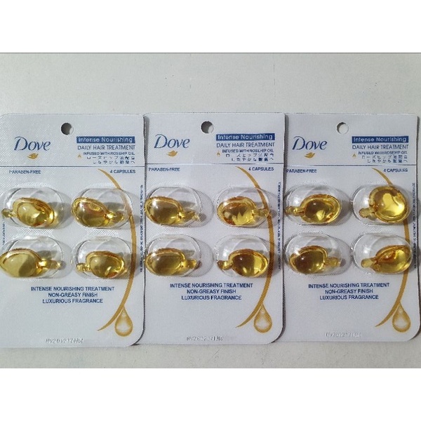 12 Capsules x 1ml Dove Intense Nourishing Daily Hair Treatment Capsules