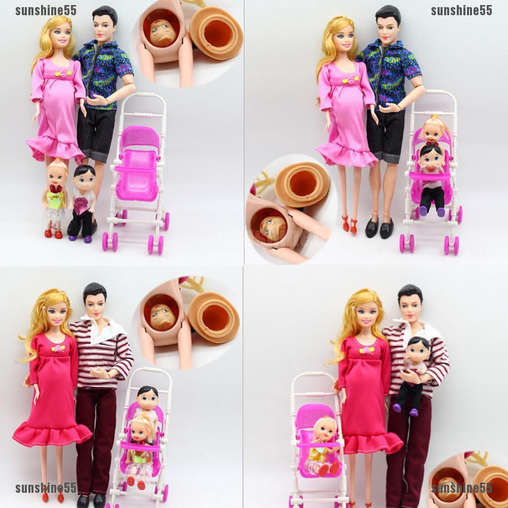 barbie doll family set