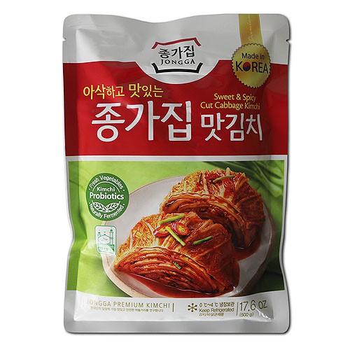 Jongga Mat Kimchi, Cut Cabbage Kimchi 500g (HALAL) [종가집 맛김치 500g