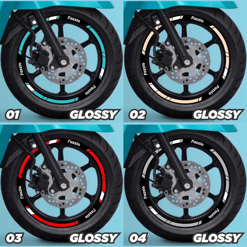 Sticker Cutting Lis All Wheel Rims All Yamaha Fazzio Motorcycles GLOSSY