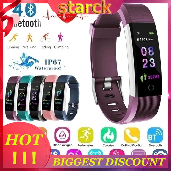 colorful smart bluetooth fitness tracker watch