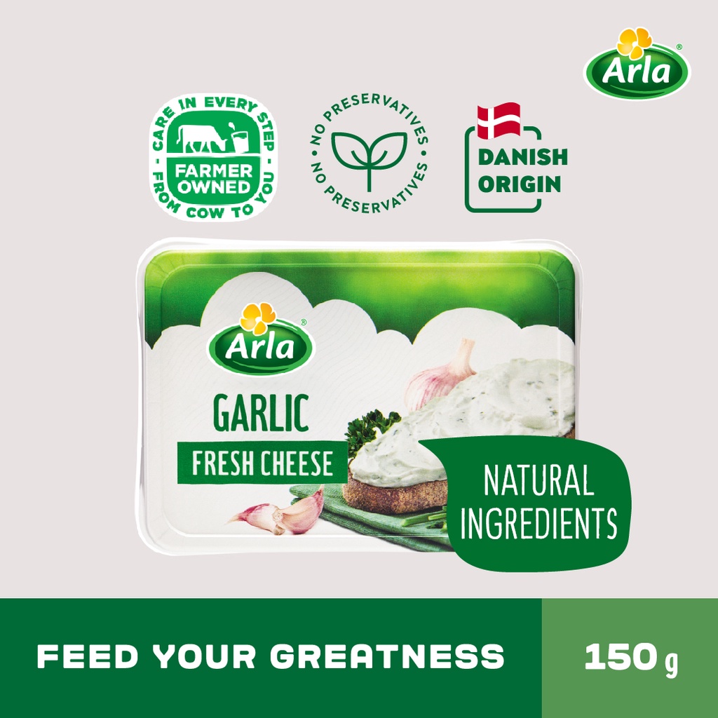 Arla Cream Cheese With Garlic Herbs G Shopee Singapore