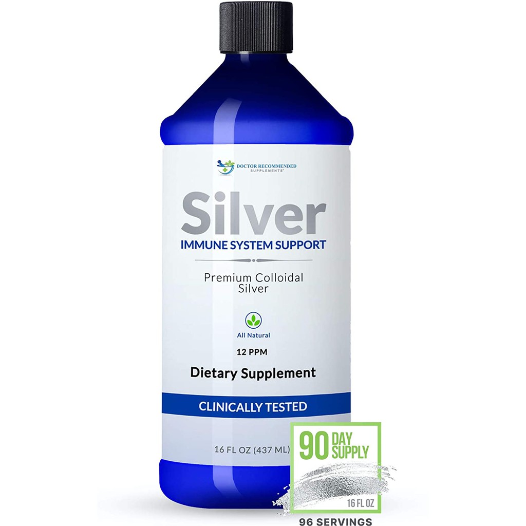 Colloidal Silver Liquid 12 Ppm Premium Silver Solution 60 Mcg Per Serving All Natural Vegan Immune System Support Ionic Silver Water Daily Mineral Supplement 16 Fl Oz 96 Servings Shopee Singapore