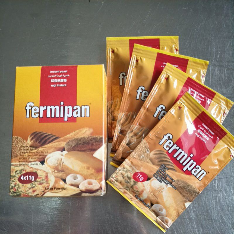 Fermipan Instant Yeast / Super Dry Yeast 11 Gr / 1 Box Contents 4