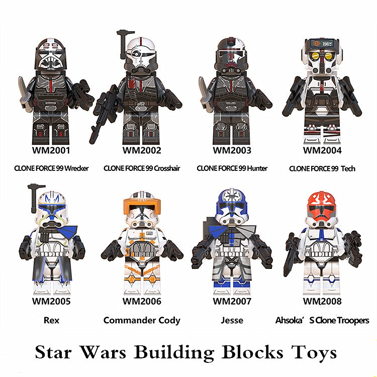 Star Wars Building Blocks Lego Clone Force 99 Wrecker Crosshair Hunter Ahsoka's Clone Troopers Minifigures Toys