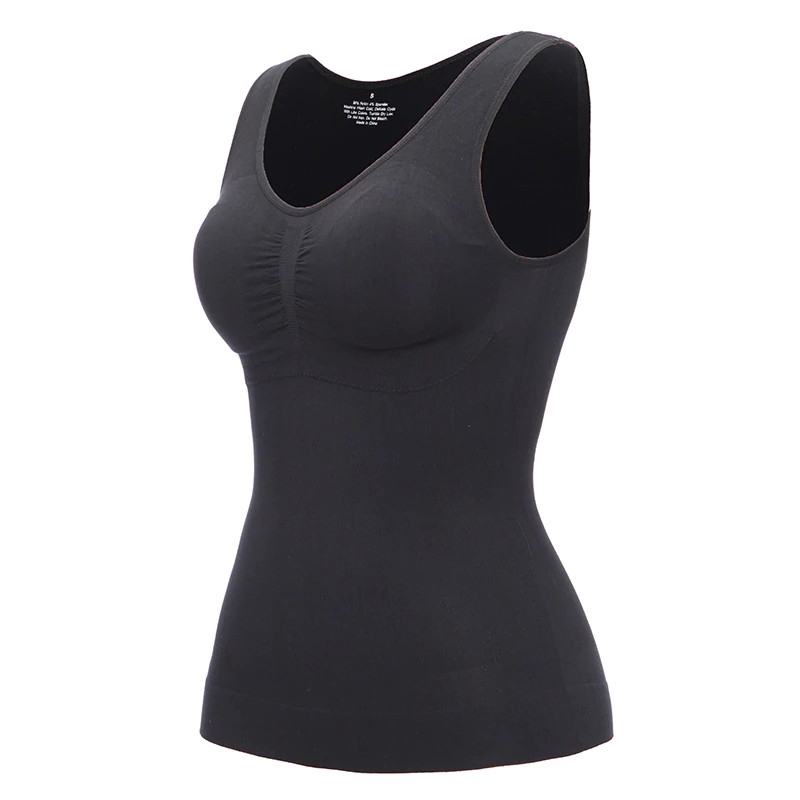 slimming tank top with built in bra