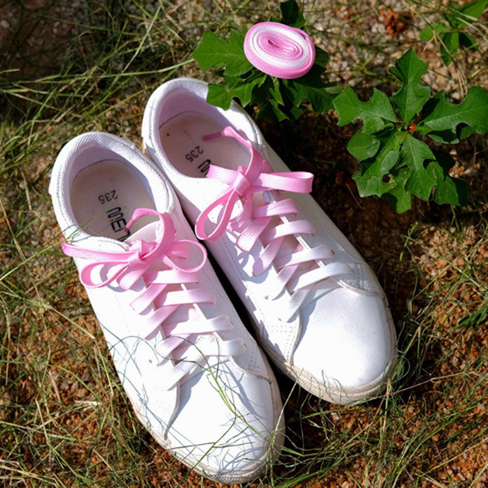 1 Pair Flat Ombre Candy Multi-colour Gradient Shoelaces Athletic Shoe laces Boot