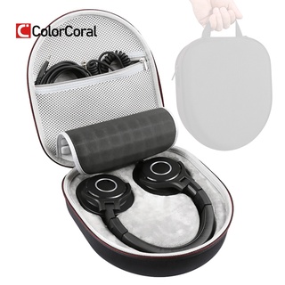 ColorCoral Hard EVA Headphone Case for Audio-Technica ATH-MSR7 DSR7BT MSR7SE M40X M30 M30X M50X M50 earphone Travel Carry Storage Bag