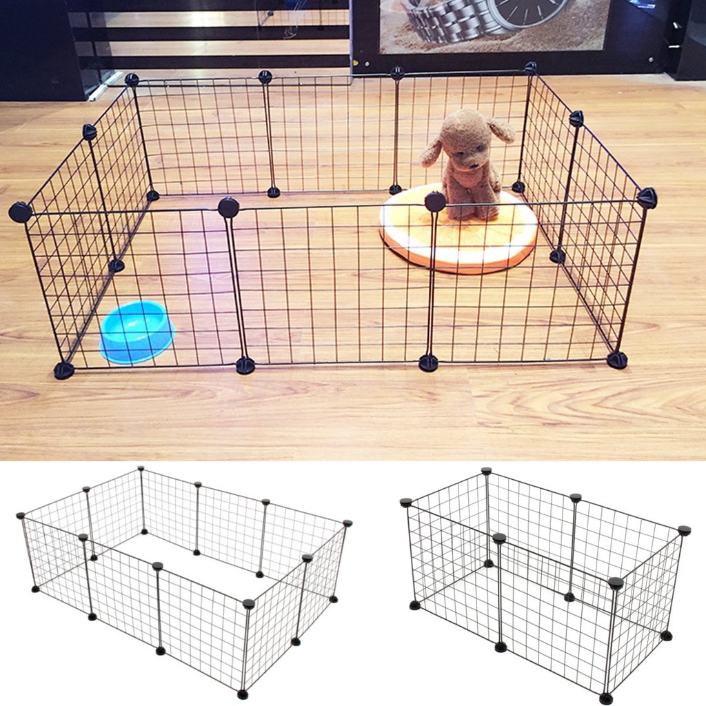 PET PLAYPEN FOLDABLE METAL WIRE EXERCISE ANIMAL CAGE FENCE Shopee