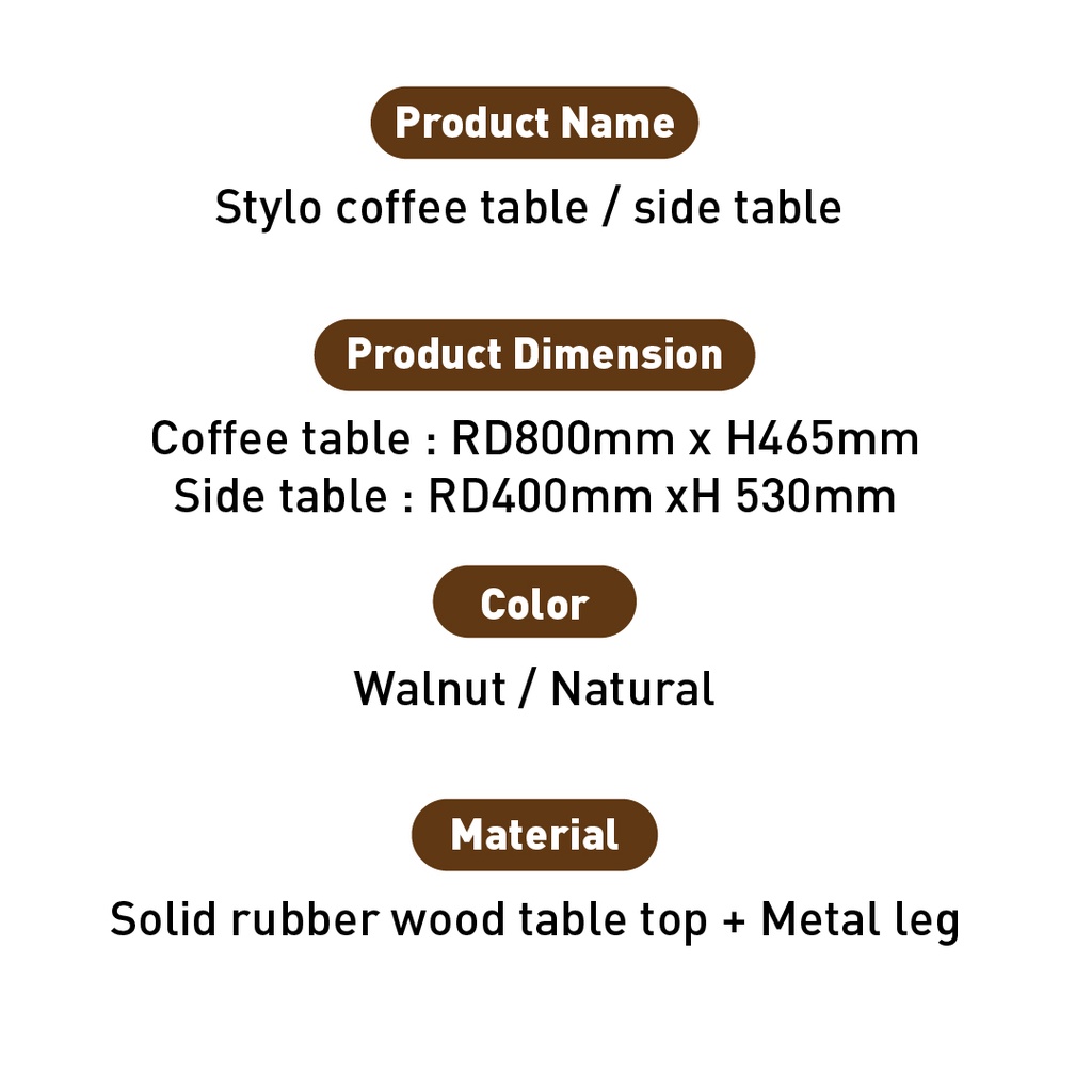 Coffee Table With Metal Legs & Solid Wood Table Top Flexidesignx NARAKA