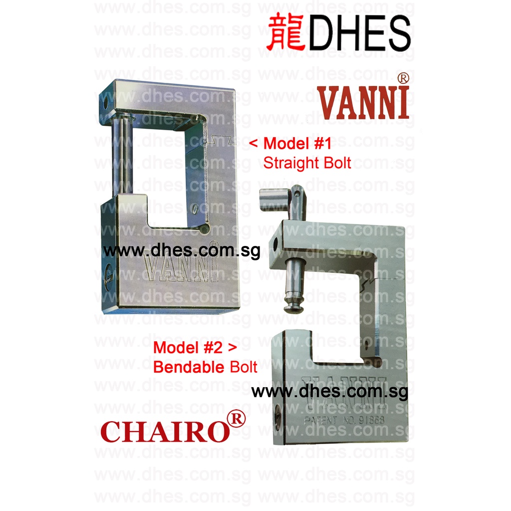 Vanni Chairo High Security Hardened Steel Casing NonKey Retaining