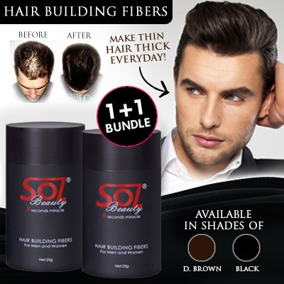 SOL Beauty Authentic Hair Building Fibers Fiber Fibre for Hair Loss/Fall  Thick Hairline Optimizer OFFICIAL STORE | Shopee Singapore