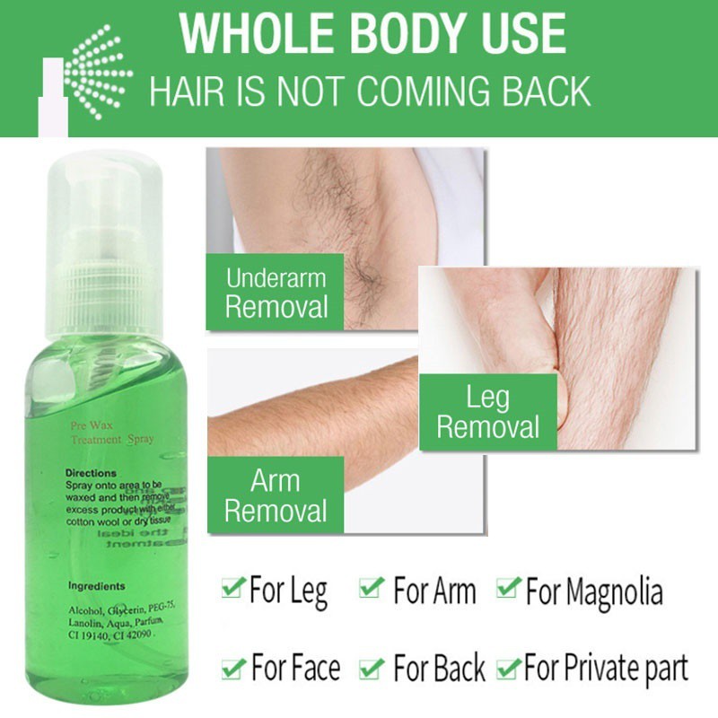 30ml Natural Permanent Hair Removal Spray Body Care Cleaning Liquid |  Shopee Singapore