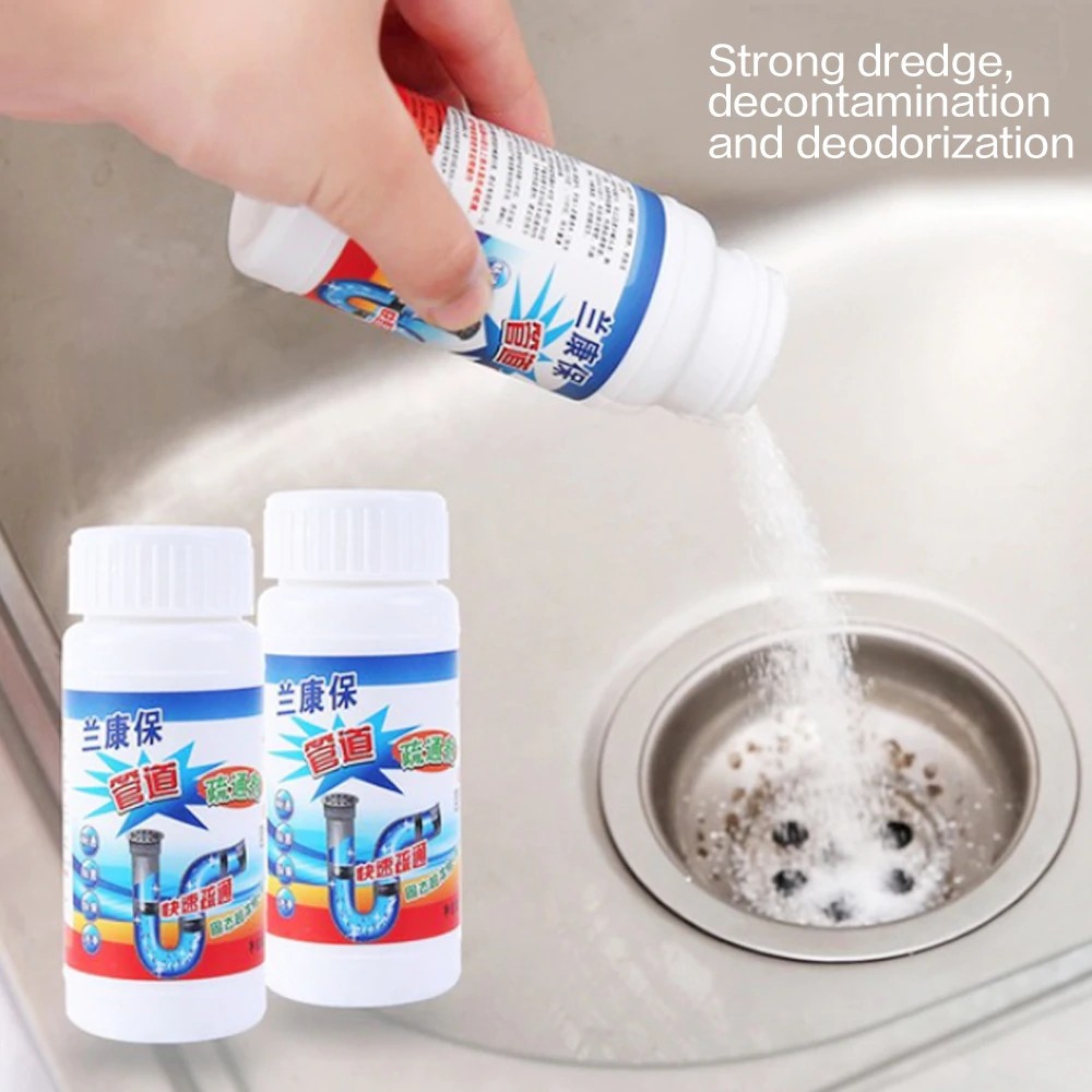 【2 Bottles】110g LKB Clog Remover Unclog Drain Powder Cleaner Pipeline