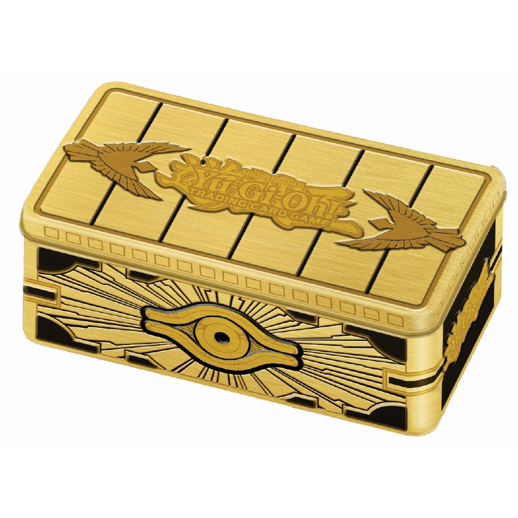 Yu Gi Oh 2019 Gold Sarphagus Tin Seal Gold Cabinet Iron Box