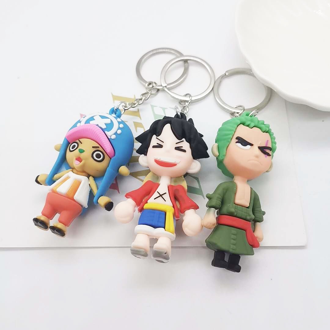 One Piece Cartoon Keychain Anime Luffy Roronoa Zoro Chopper Bag Pendant Gift Shopee Singapore