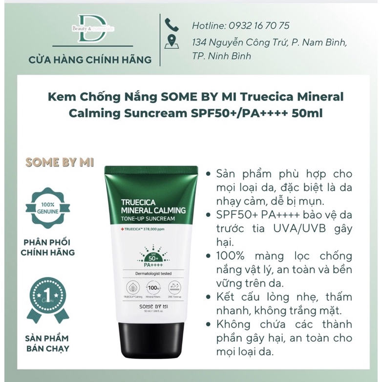 Some By Mi Truecica Mineral Calming Tone-up Suncream SPF50 + / PA ...