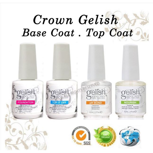 SALE! NO.1 Best Seller Crown Gelish Gel Nail Polish Top Coat / Non Wipe / Matte PH Bond | Shopee Singapore