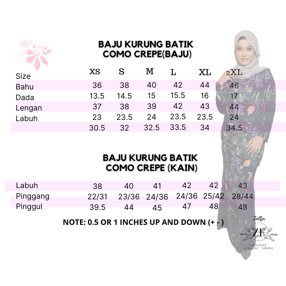 Baju Kurung Batik Como Crepe Shopee Singapore