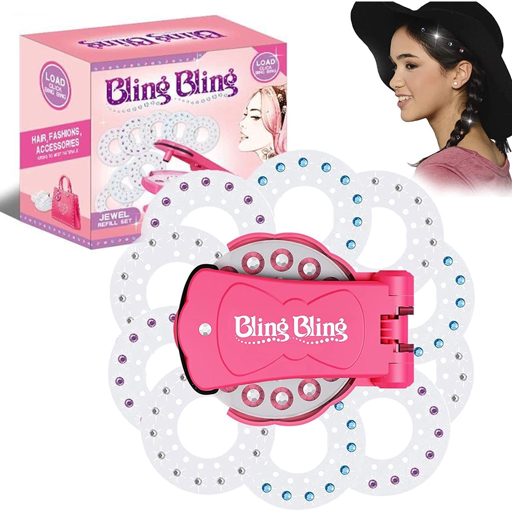 Blinger Diamond Collection Glam Styling Tool Load, Click, Bling! Hair,  Fashion, Anything! | Bling Bling Hair Sparkle Blinger Toy Diy Kit With Glam  Diy Styling Tool 80 Gems For Kids Girls |