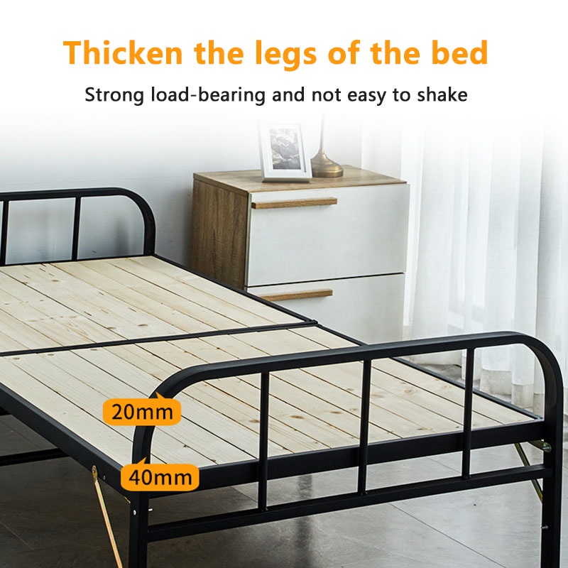 Lulufurniture Sg Foldable Metal Bed, How To Put A Single Metal Bed Frame Together