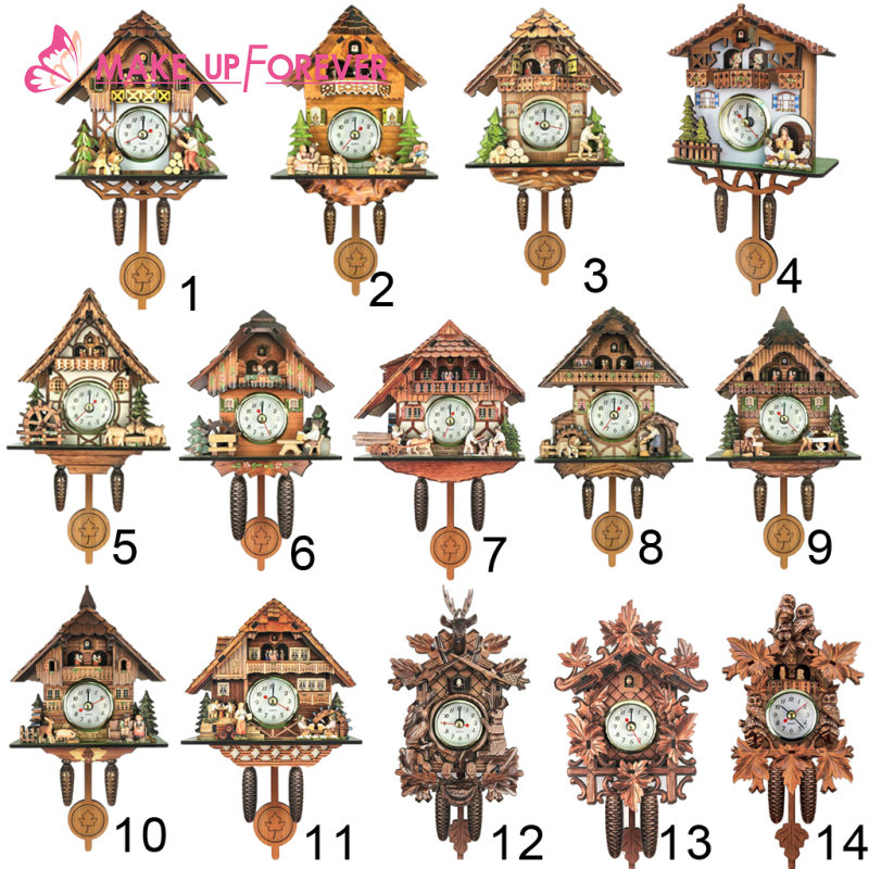 Make Up Forever Antique Style Carved Cuckoo Wall Clock Pendulum Craft Art A Ee Singapore - Wall Clock Art And Craft