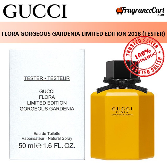 Gucci Flora Gorgeous Gardenia Limited Edition 2018 EDT for Women (50ml Tester) Yellow New 100% Authentic Perfume] | Shopee Singapore