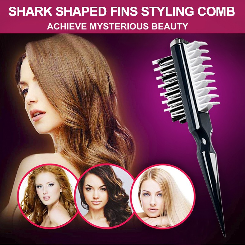 New Volumia Style Comb - Instant Hair Volumizer Sharks Backcombing Brush  for Home &Travel Use | Shopee Singapore