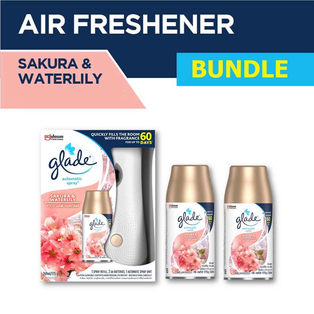 Glade Automatic Spray Bundle (Starter Kit + 2 Refills) | Shopee Singapore