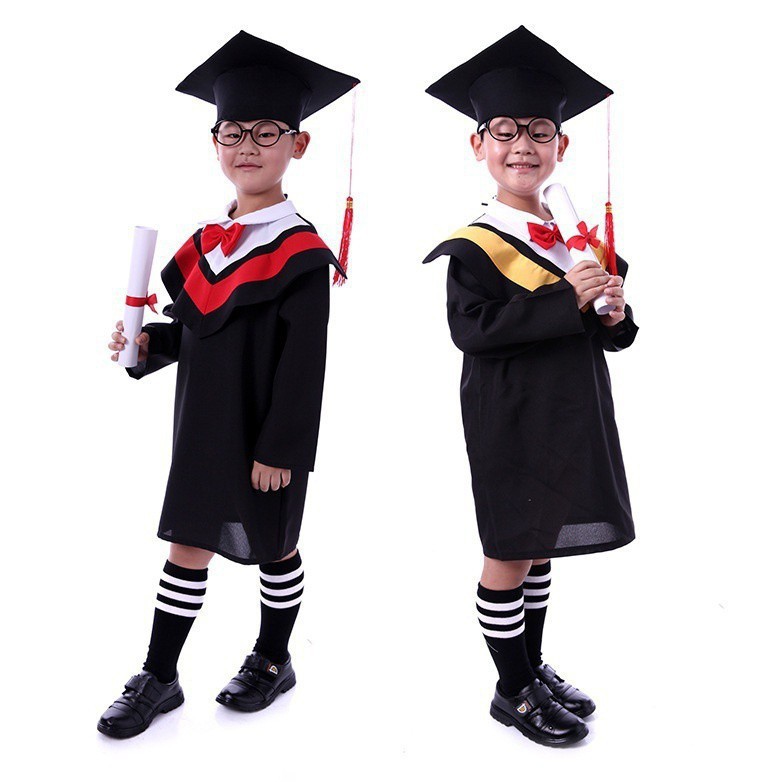black graduation gown outfit