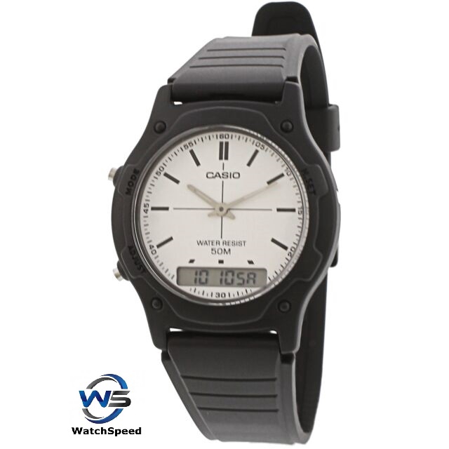 Casio AW49H7E Plactic Dual Time Stopwatch Analog Digital Men's Watch