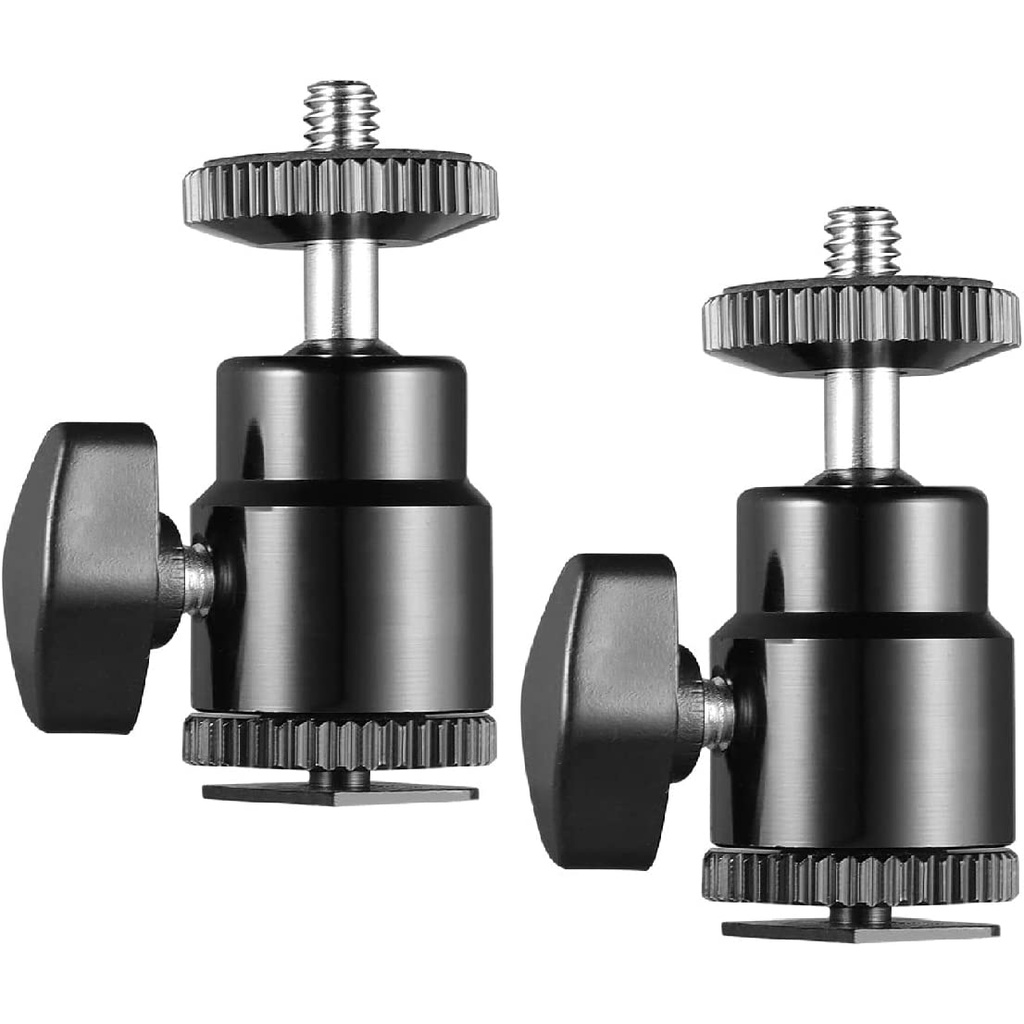 Mini Ball Head,1/4 inch Hot Shoe Mount Adapter Screw for DSLR Camera