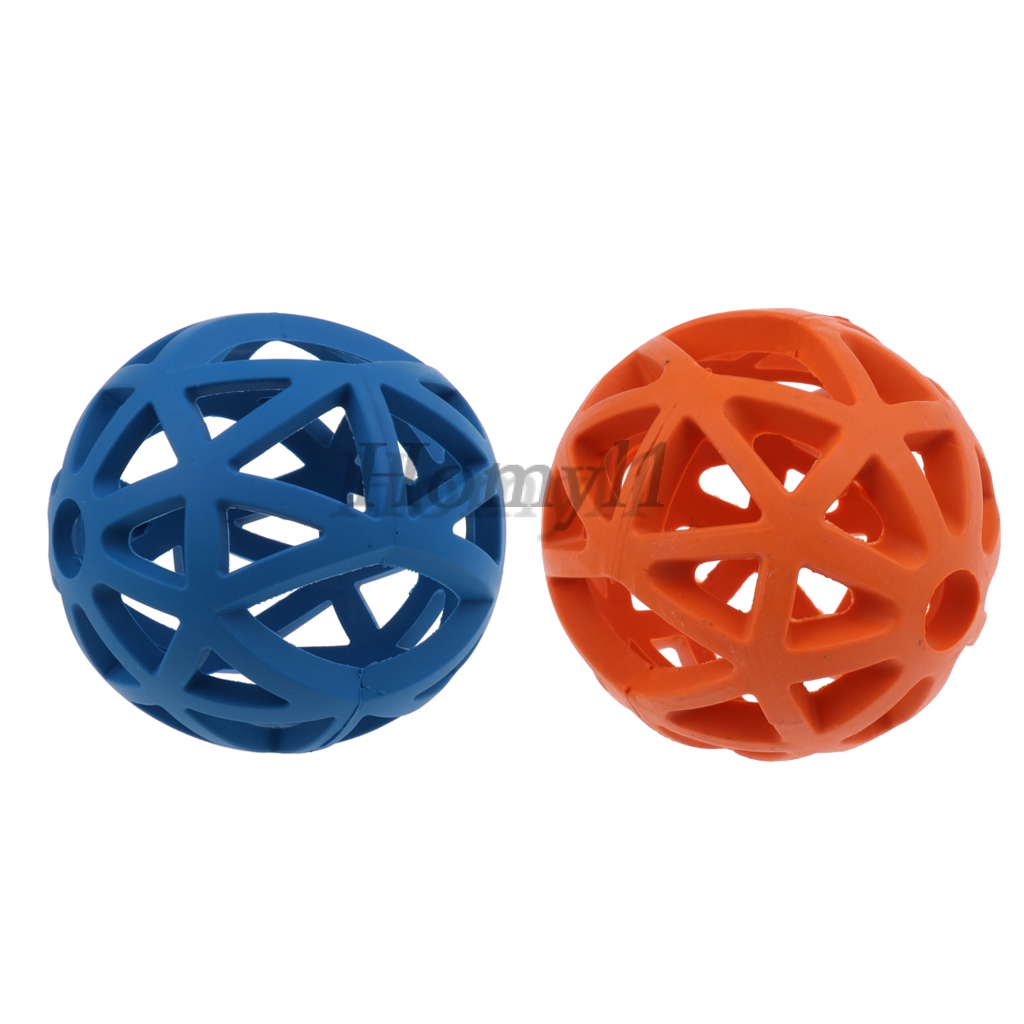 blue and orange dog ball